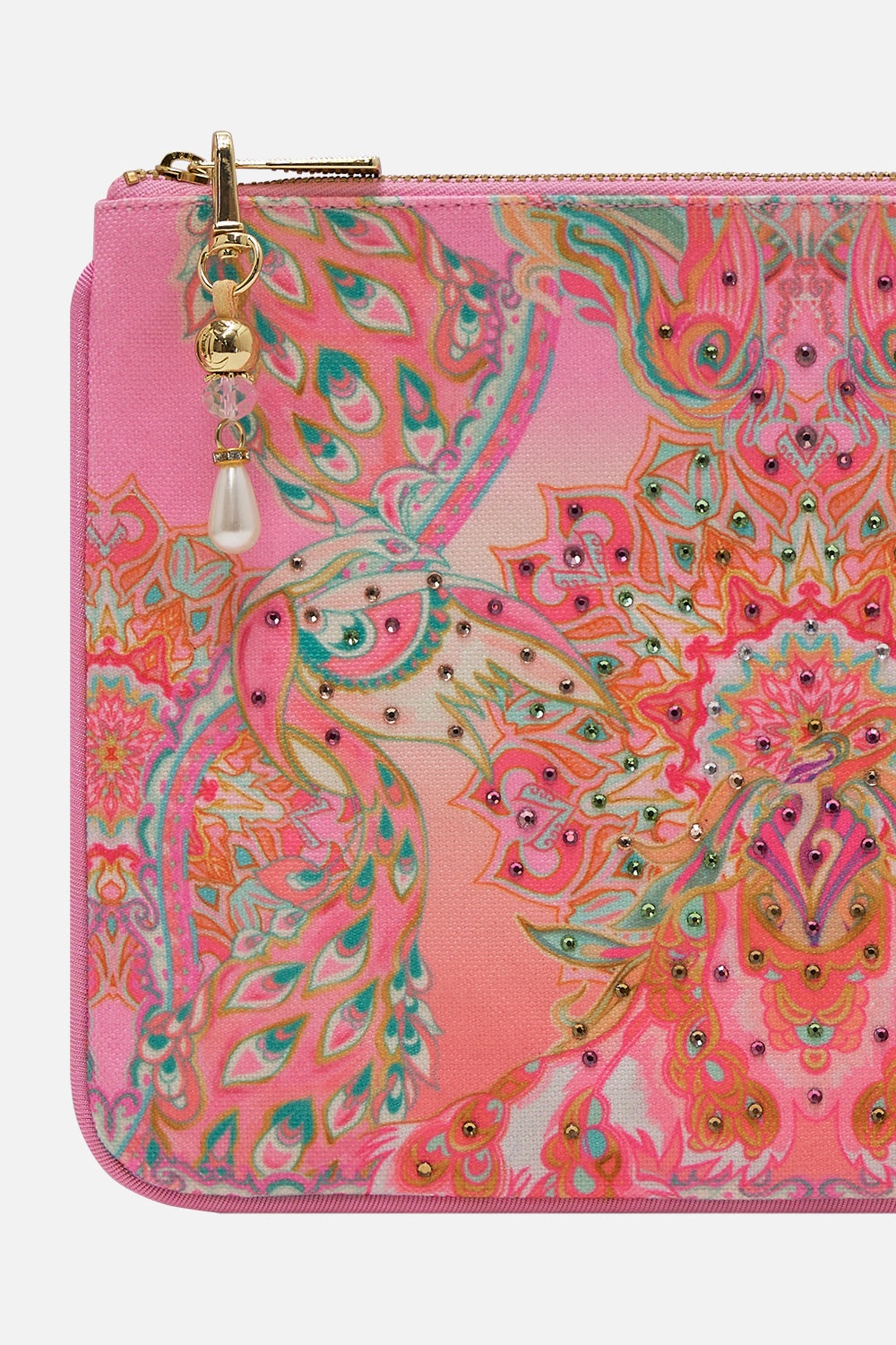 SMALL CANVAS CLUTCH TEA WITH TUSCHINSKI - 2