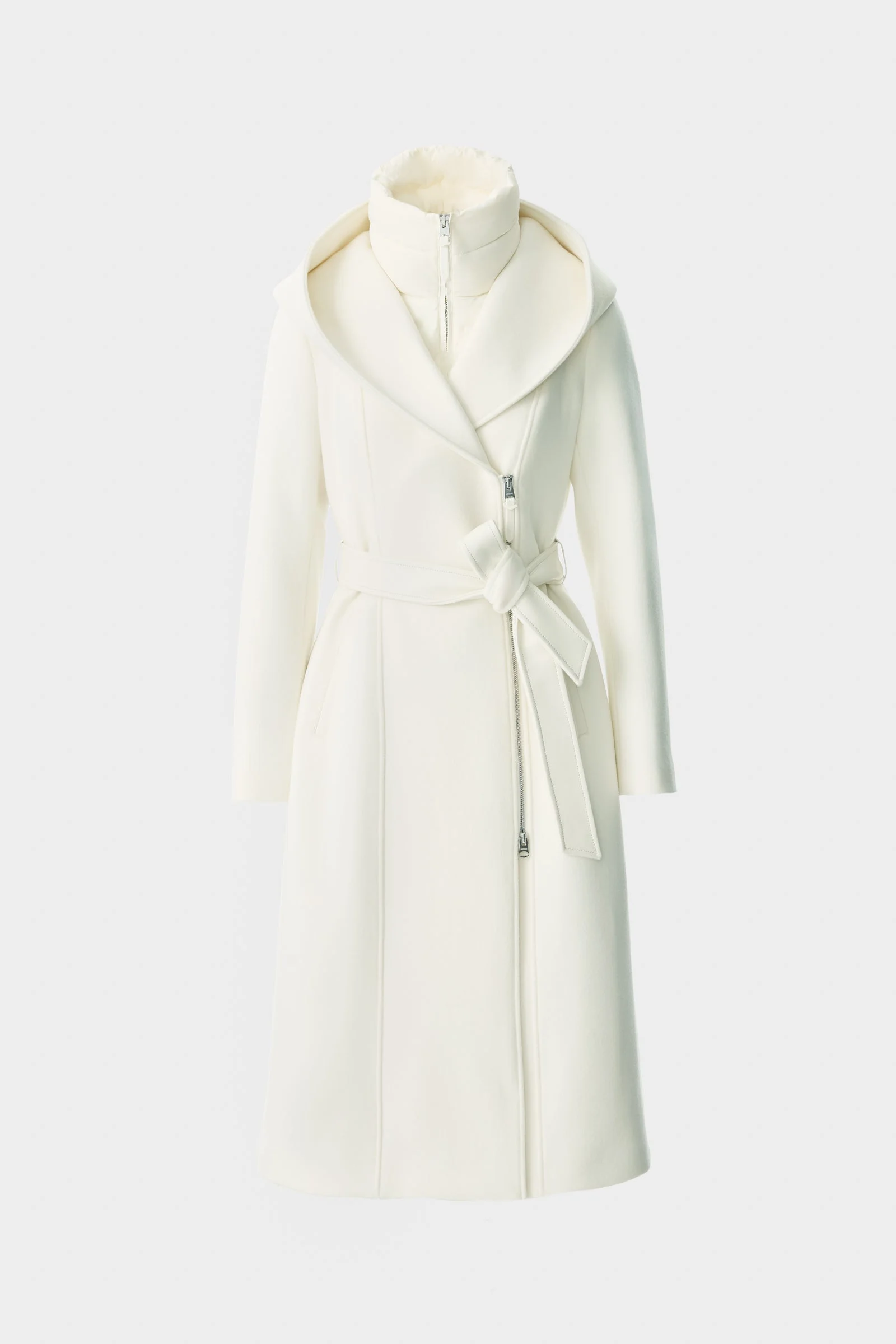 SHIA-LG 2-in-1 Double-Face Wool Coat With Removable Bib - 1