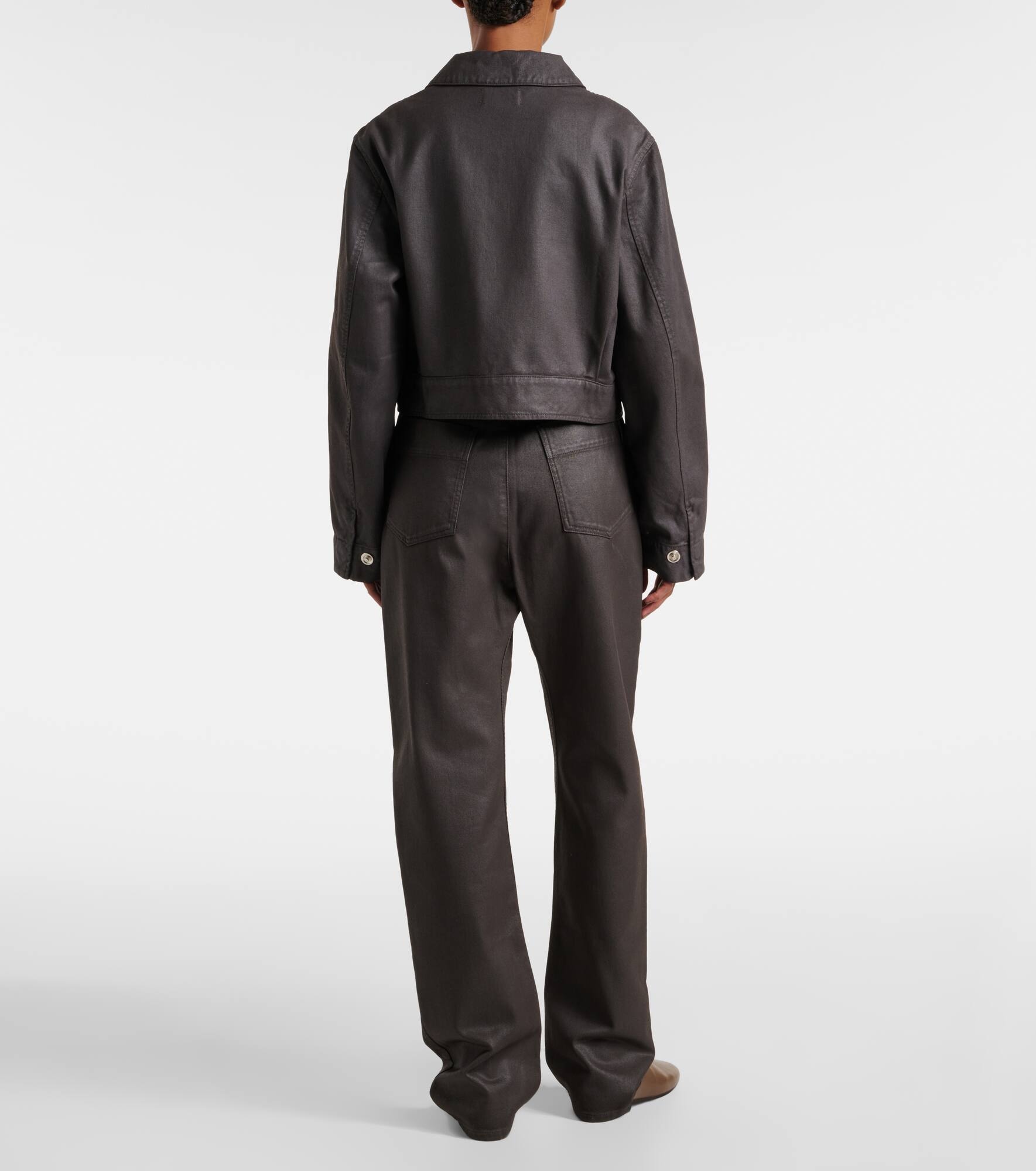 Cropped cotton jacket - 3