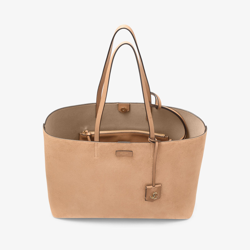 Nine2Five East-West Toffee Suede Tote Handbag 4