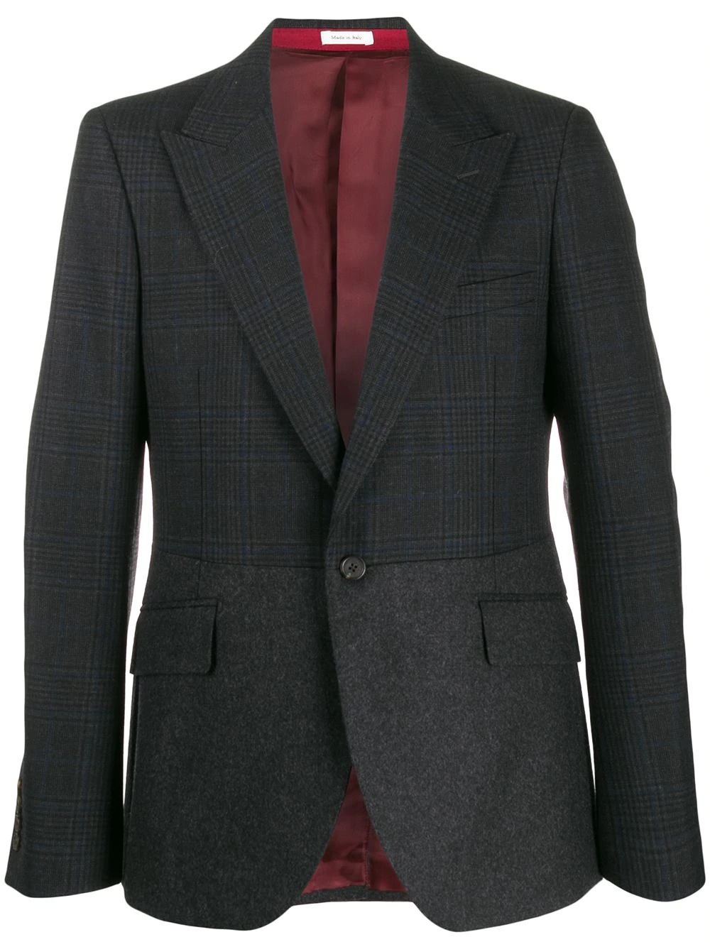 Hybrid check tweed blazer - 1