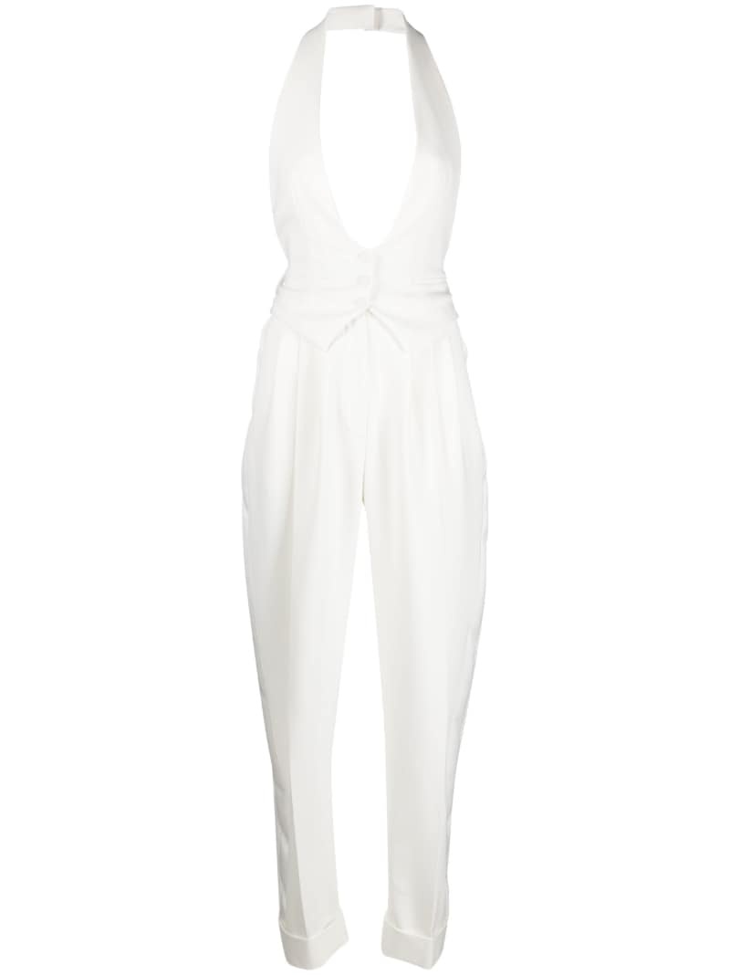 sleeveless halterneck  jumpsuit - 1