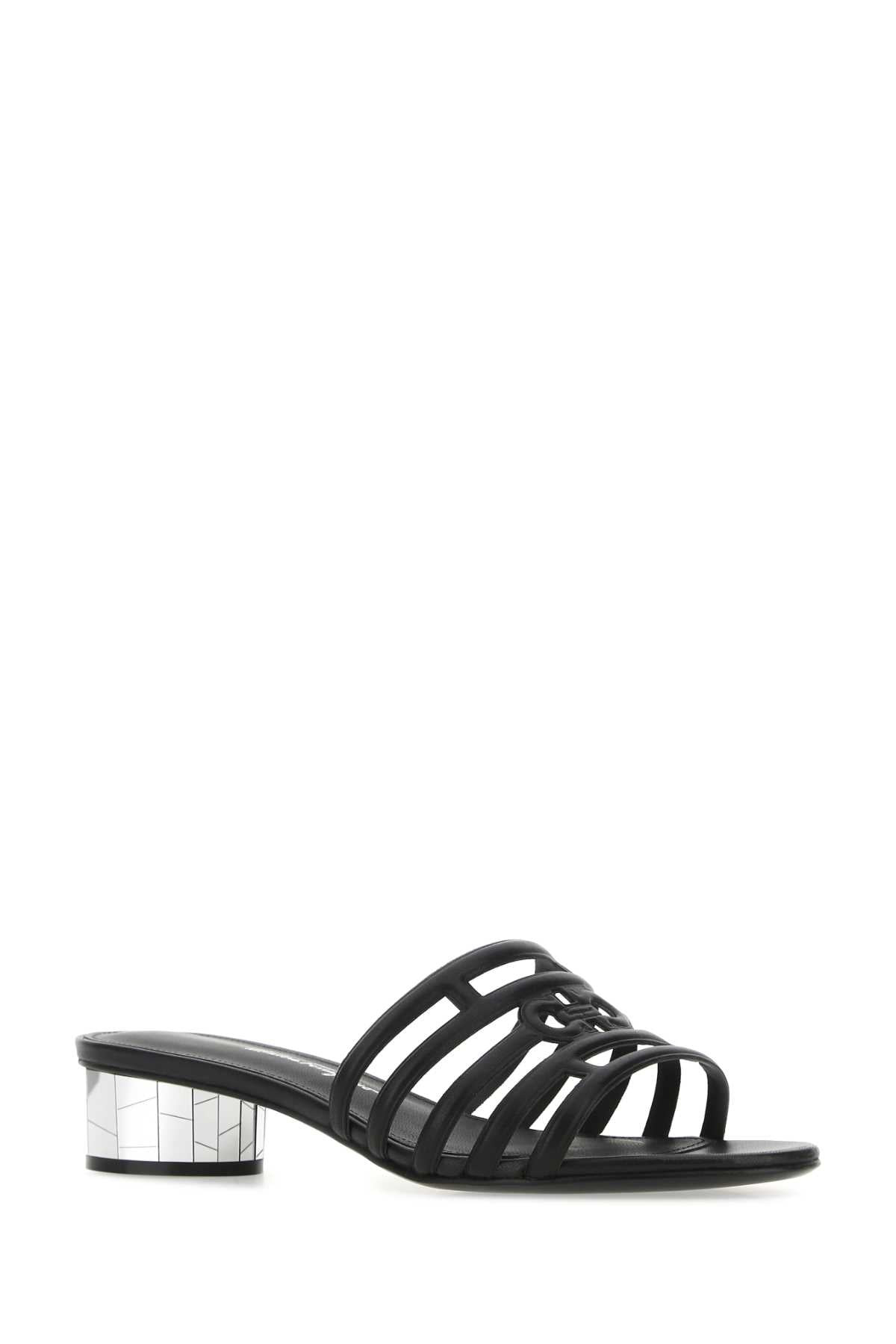 Salvatore Ferragamo Women Black Nappa Leather Finn Mules - 2