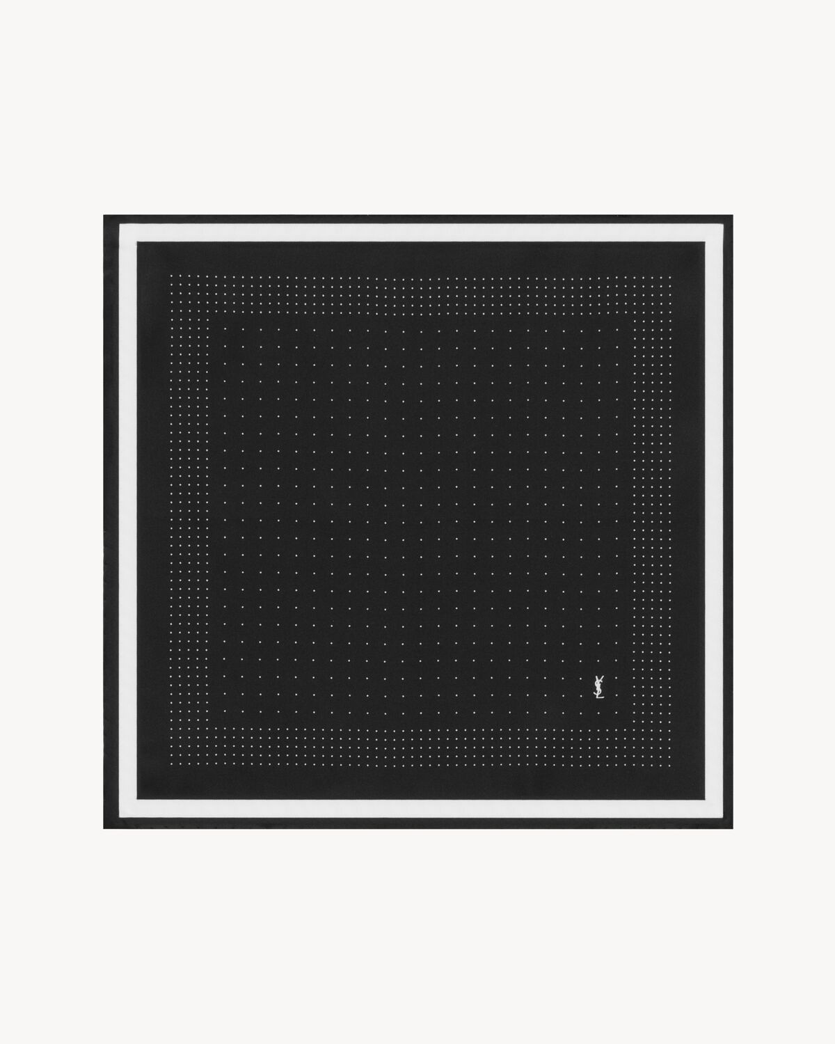 POCKET SQUARE IN DOTTED SILK TWILL - 1