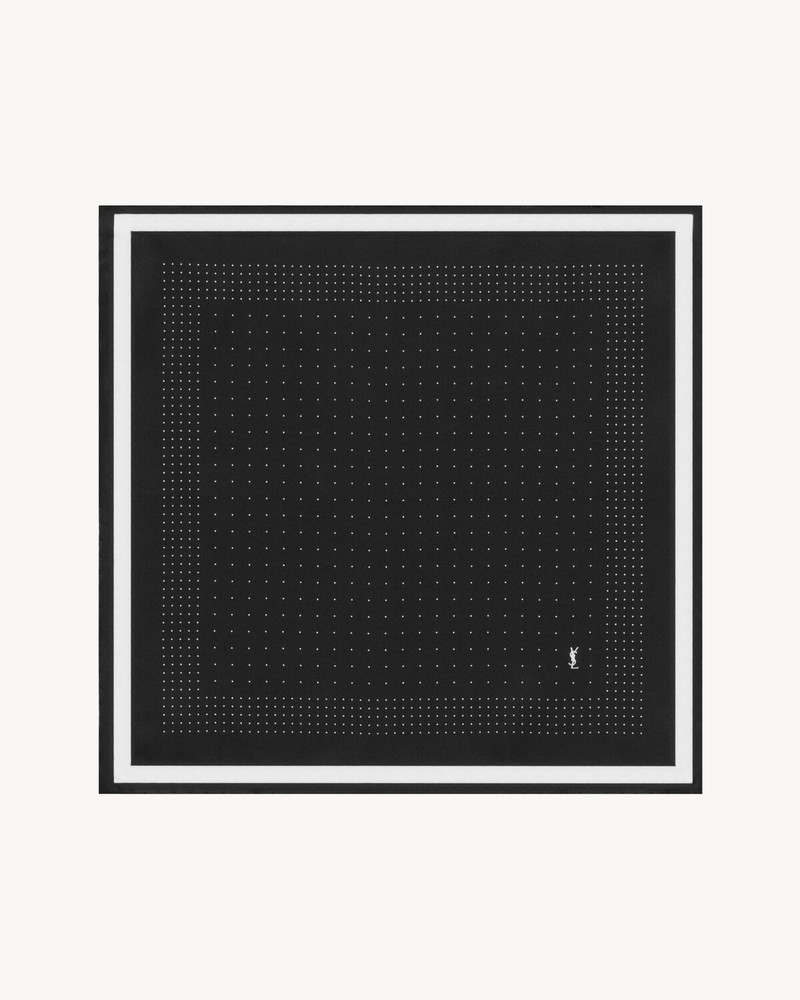 POCKET SQUARE IN DOTTED SILK TWILL 1