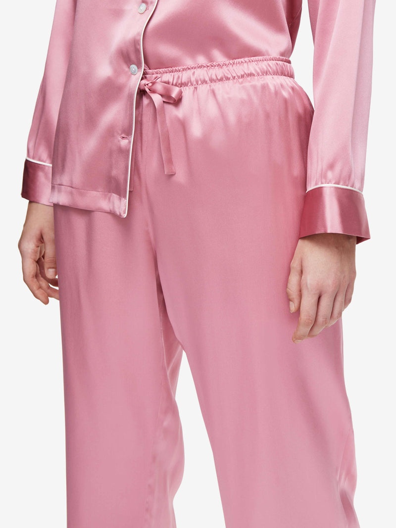 Women's Pyjamas Bailey Silk Satin Rose Pink - 2