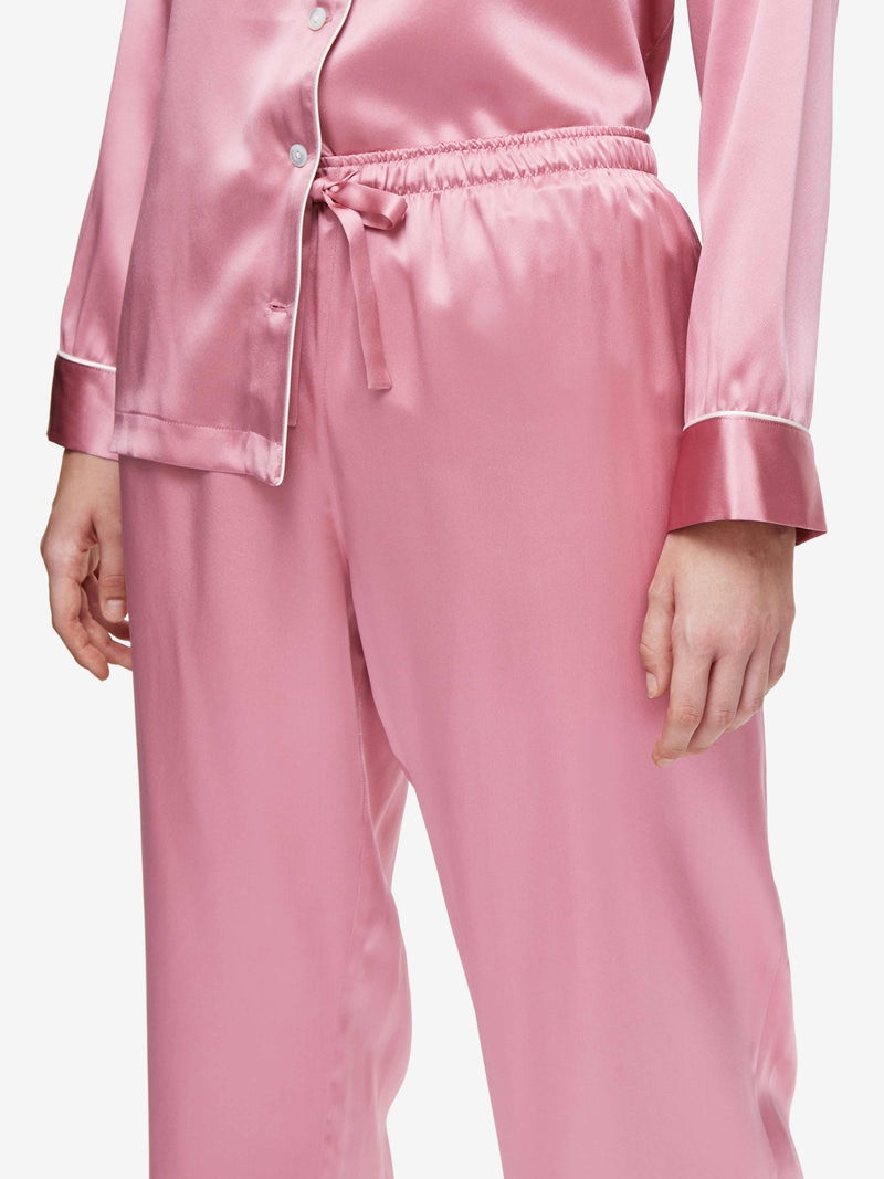 Women's Pyjamas Bailey Silk Satin Rose Pink 2