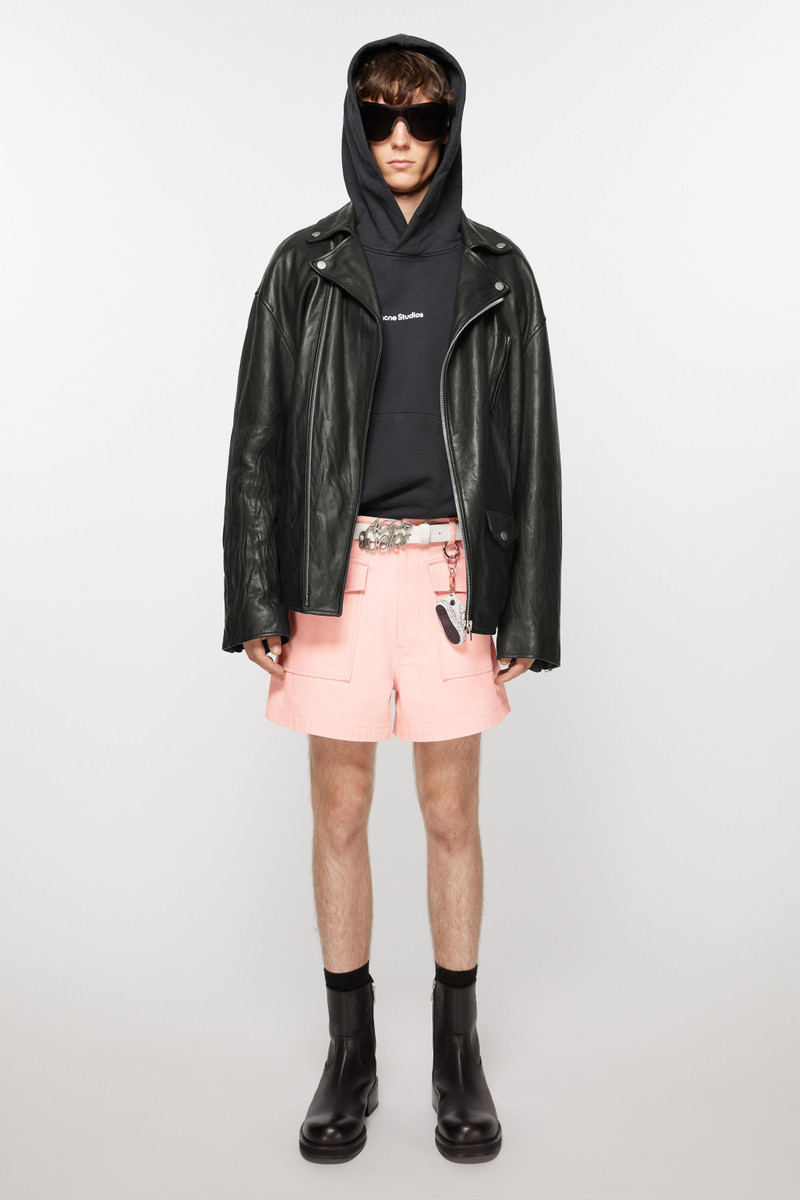 Acne Studios Distressed leather jacket - Black outlook