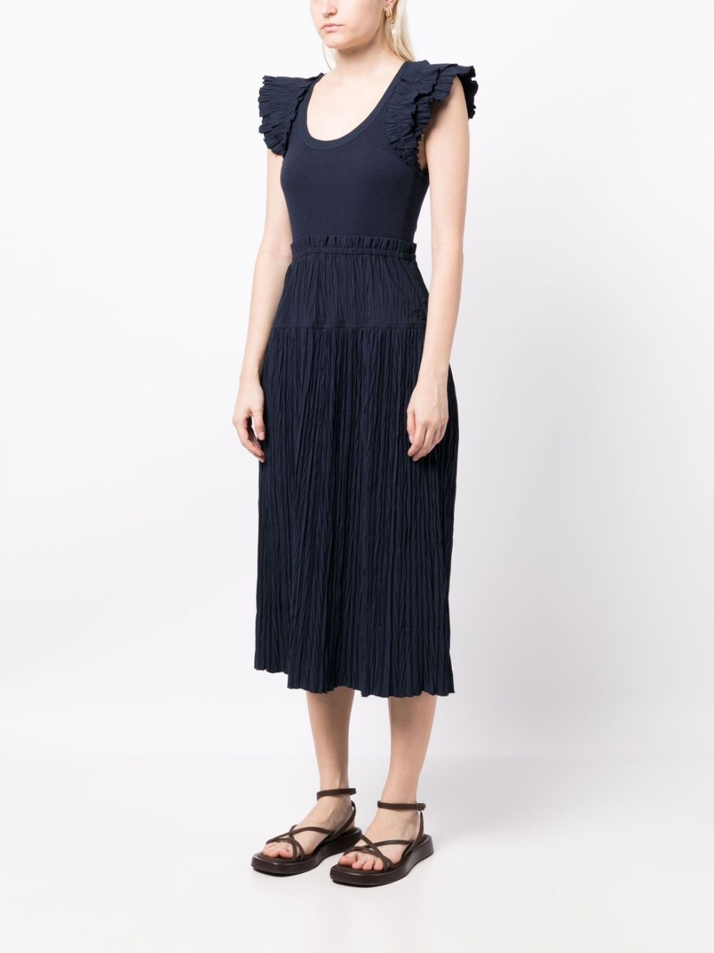 Virginia pleated midi dress - 3