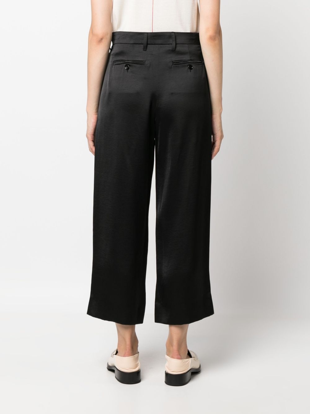 Monza satin cropped trousers - 4