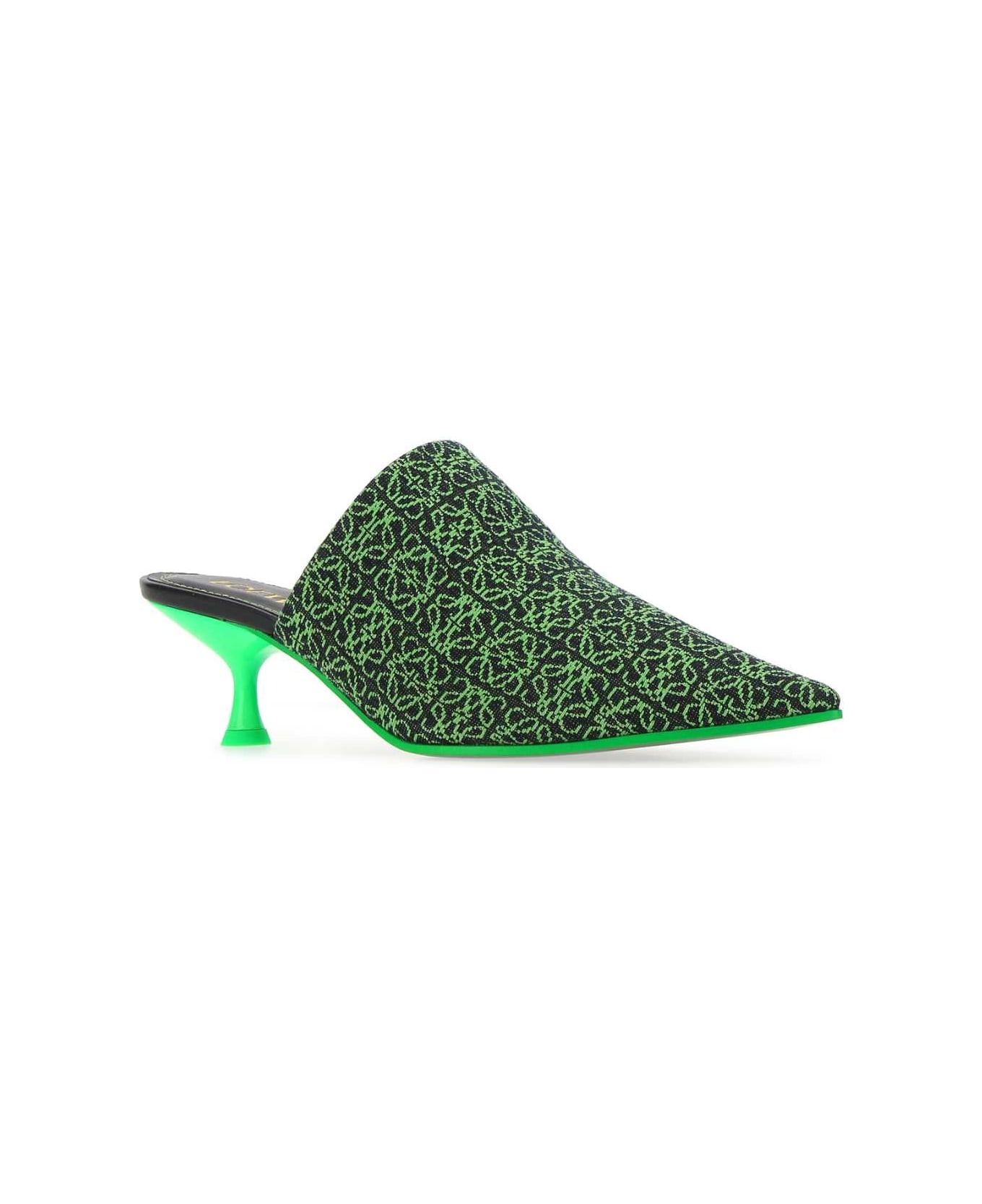 Embroidered Fabric Pointy Mules - 2