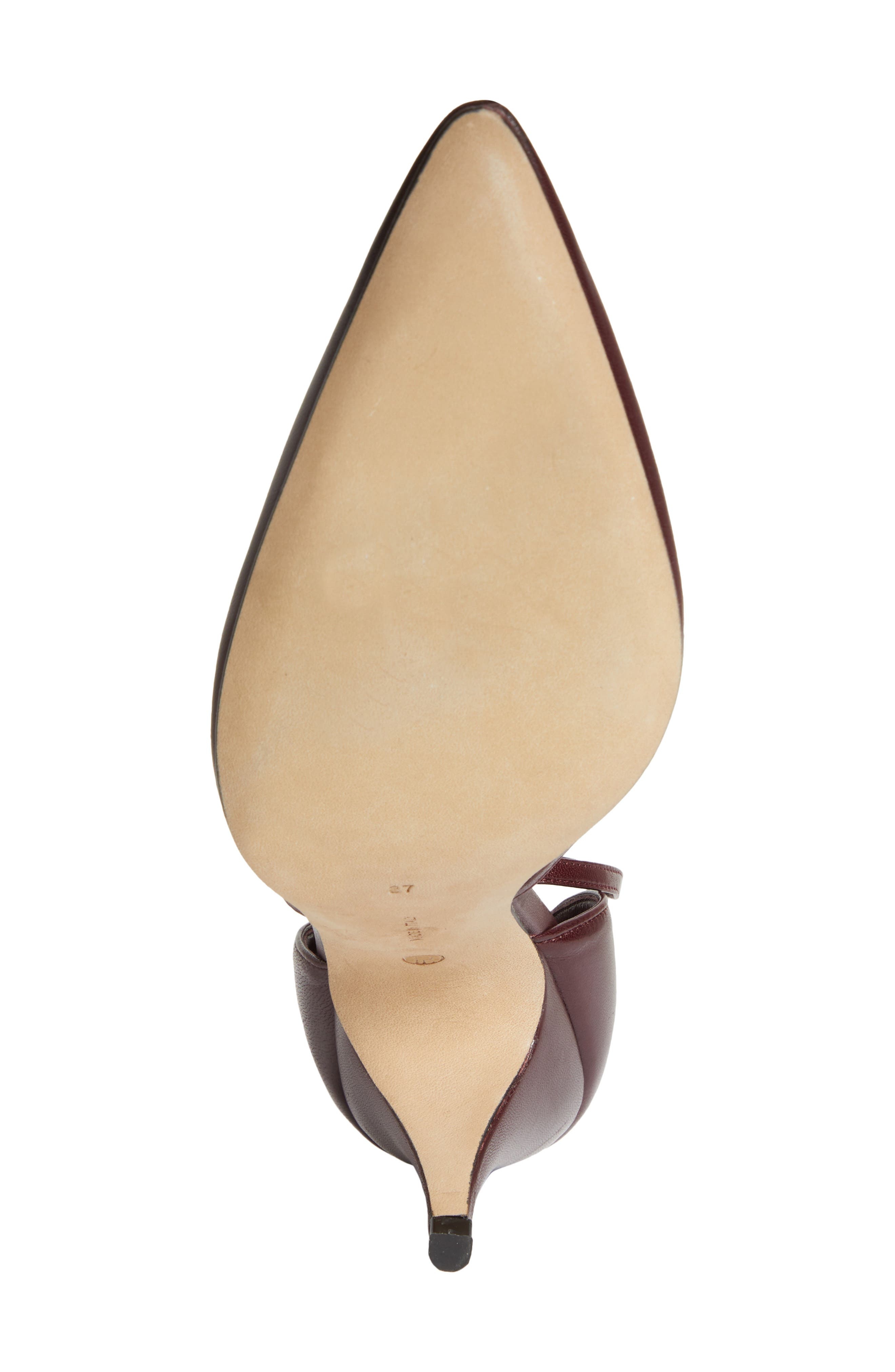 The Row Liisa D'Orsay Ankle Strap Pump in Bordeaubergine at Nordstrom - 6