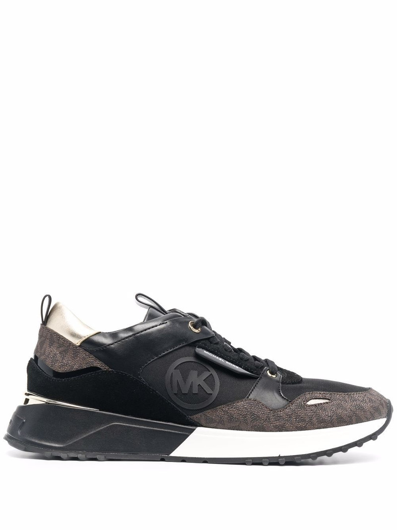 Theo monogram-print low-top sneakers 1