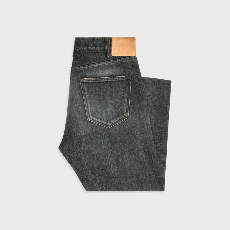 CELINE lou jeans in black ice rinse denim outlook