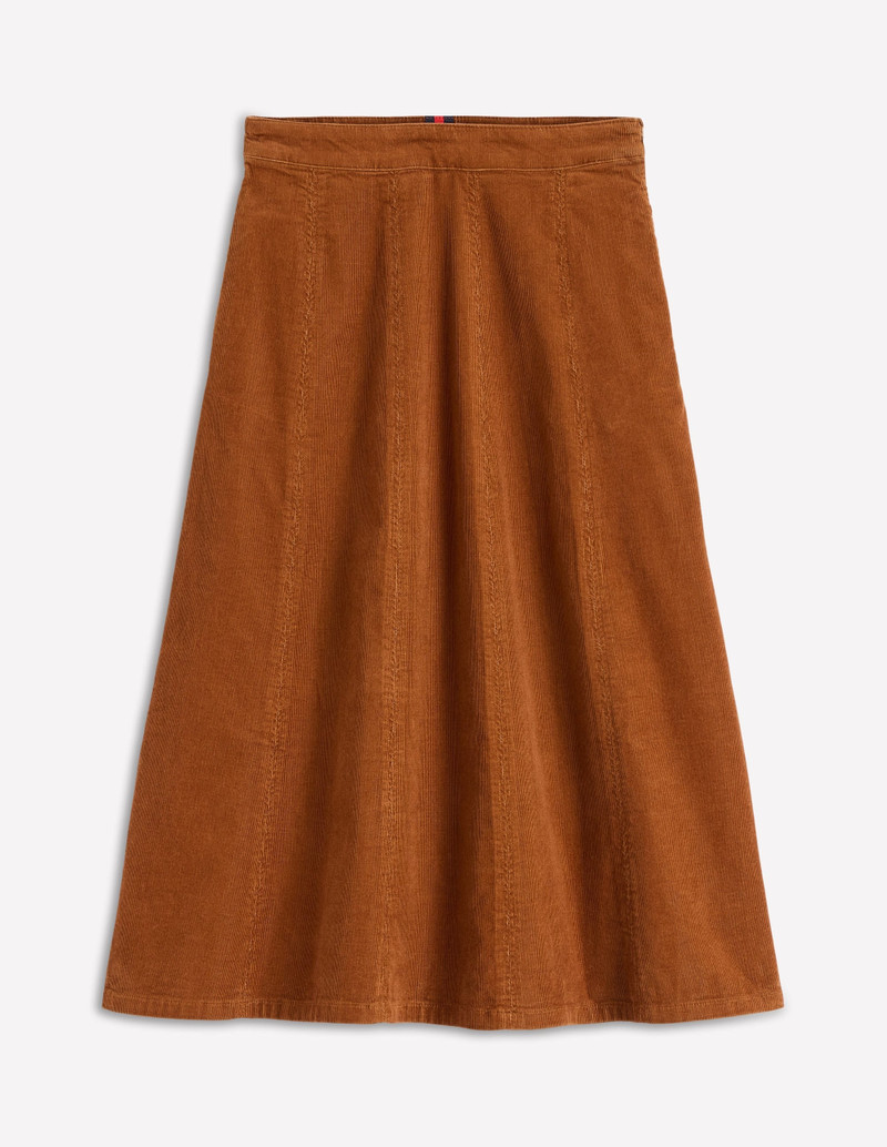 Joy Cord Midi Skirt-Ginger 1