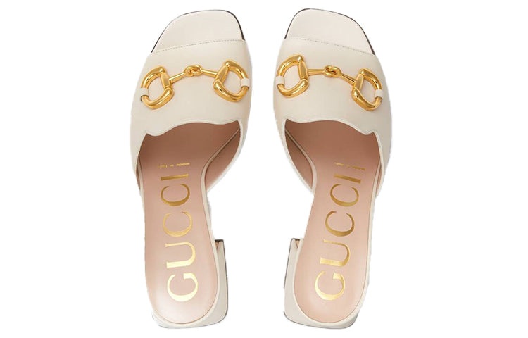 (WMNS) Gucci Slide Sandal With Horsebit 'White Leather' 655412-BKO00-9022 - 3