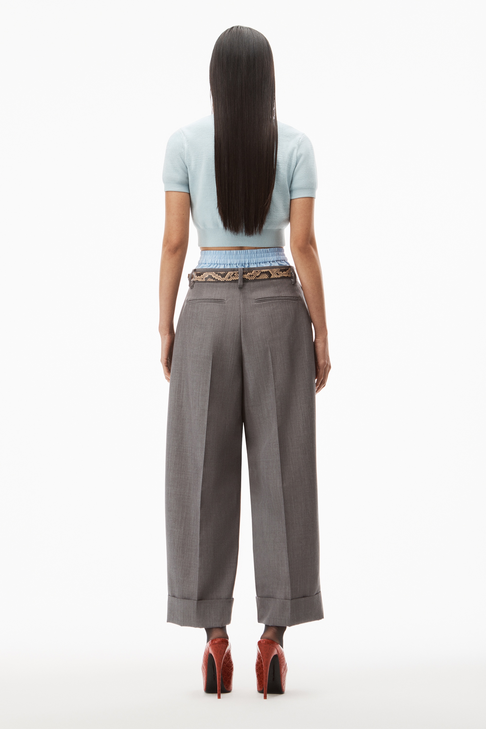 Alexander Wang SWEATER TEE IN RIBBED CHENILLE | REVERSIBLE