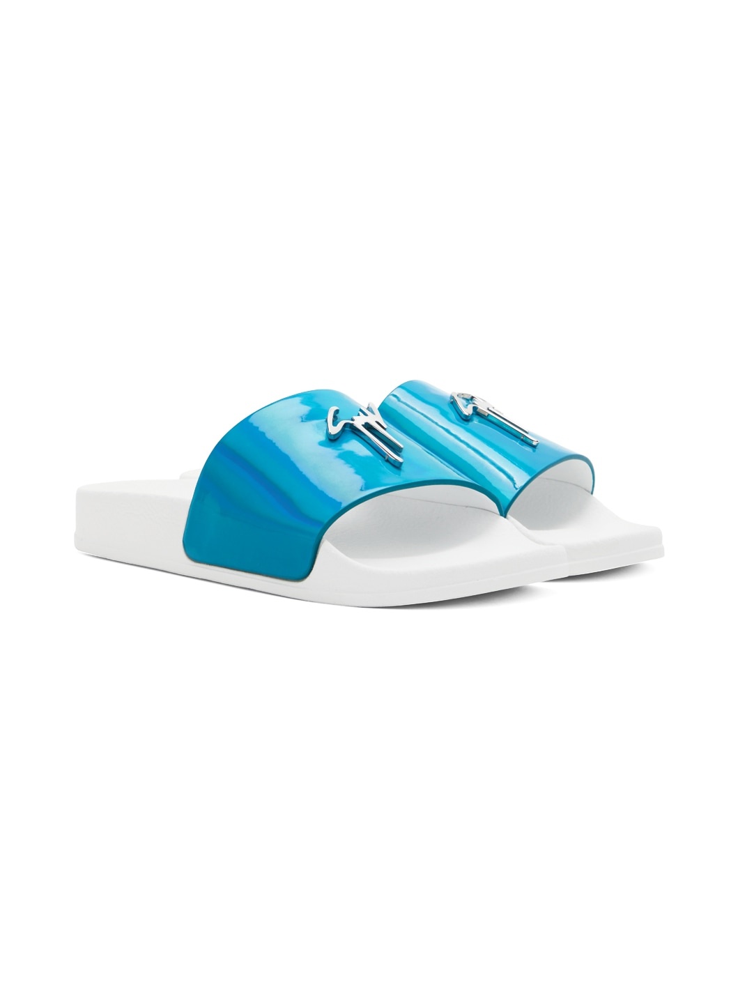 Blue & White New Laburela Pool Slides - 4