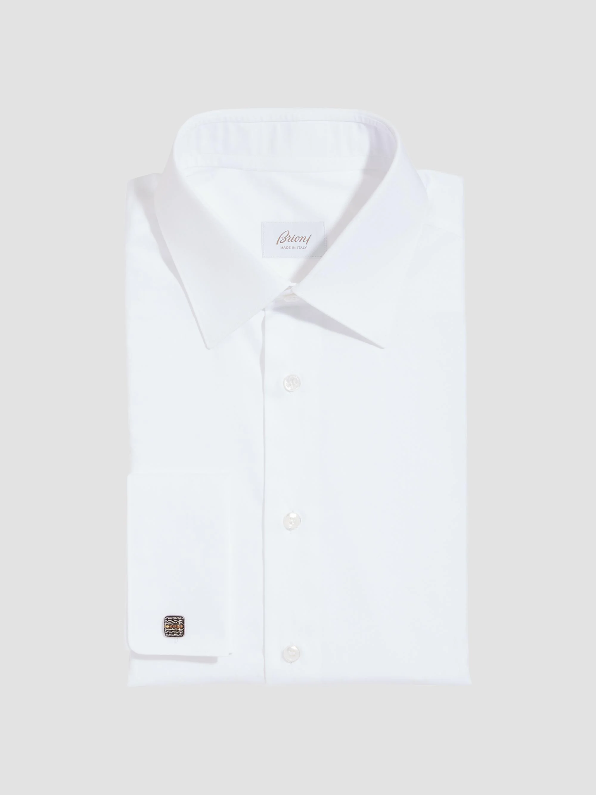 Men's French-Cuff Dress Shirt - White - 1