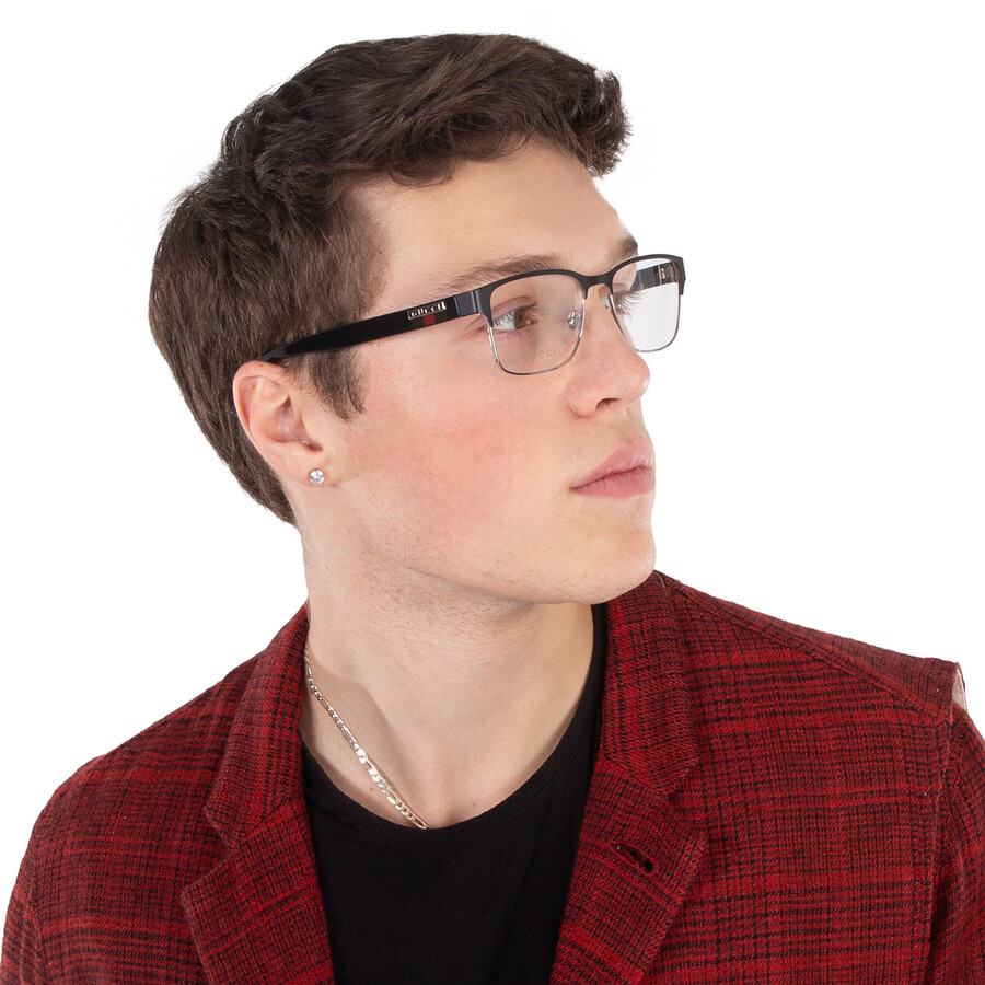 Gucci Demo Rectangular Men's Eyeglasses GG0750O 001 56 - 2