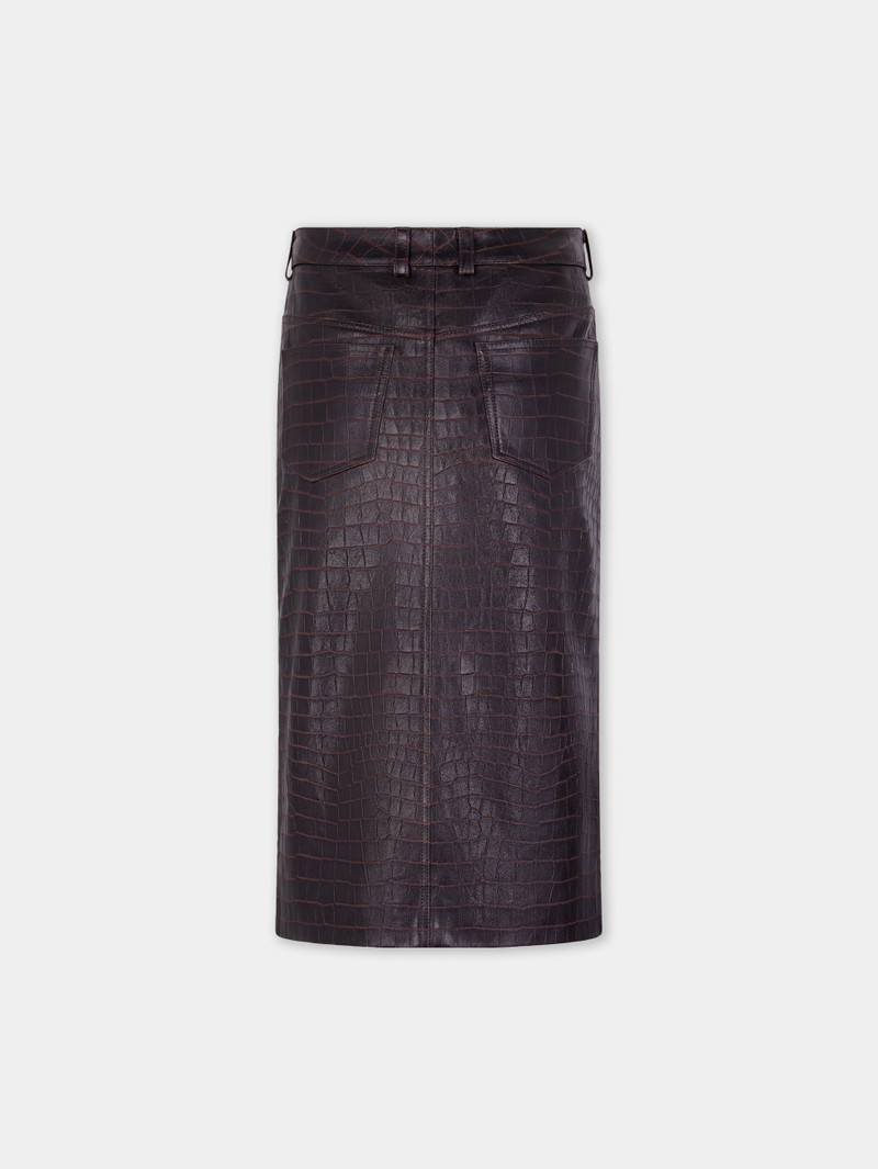 MIDI LEATHER SKIRT 7