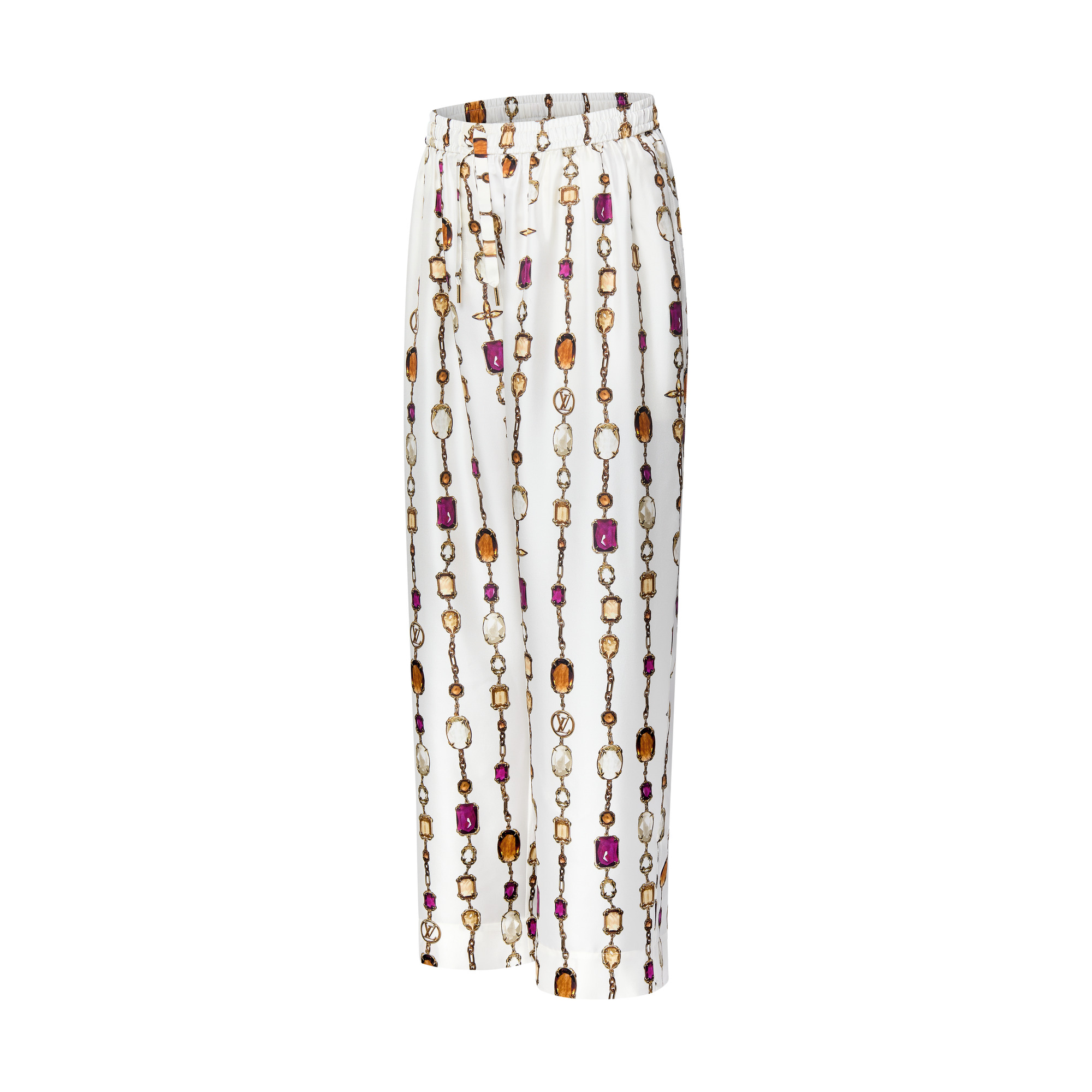 Necklace Print Pajama Pants - 2
