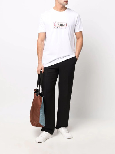 A.P.C. logo-print graphic T-shirt outlook