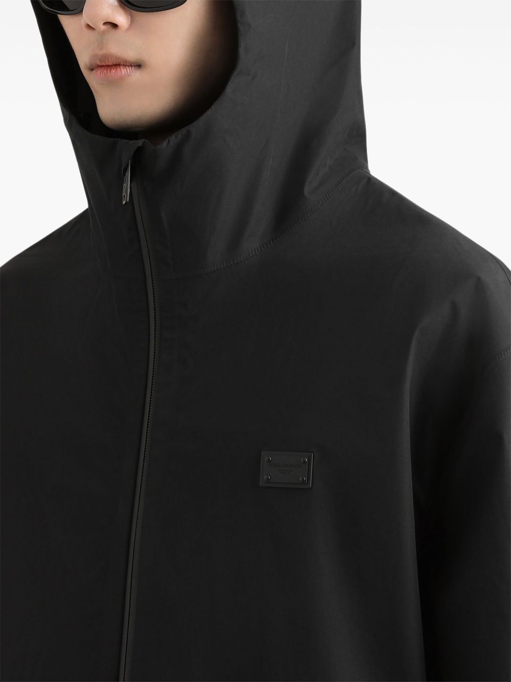 Bomber jacket with logo plaque - 2