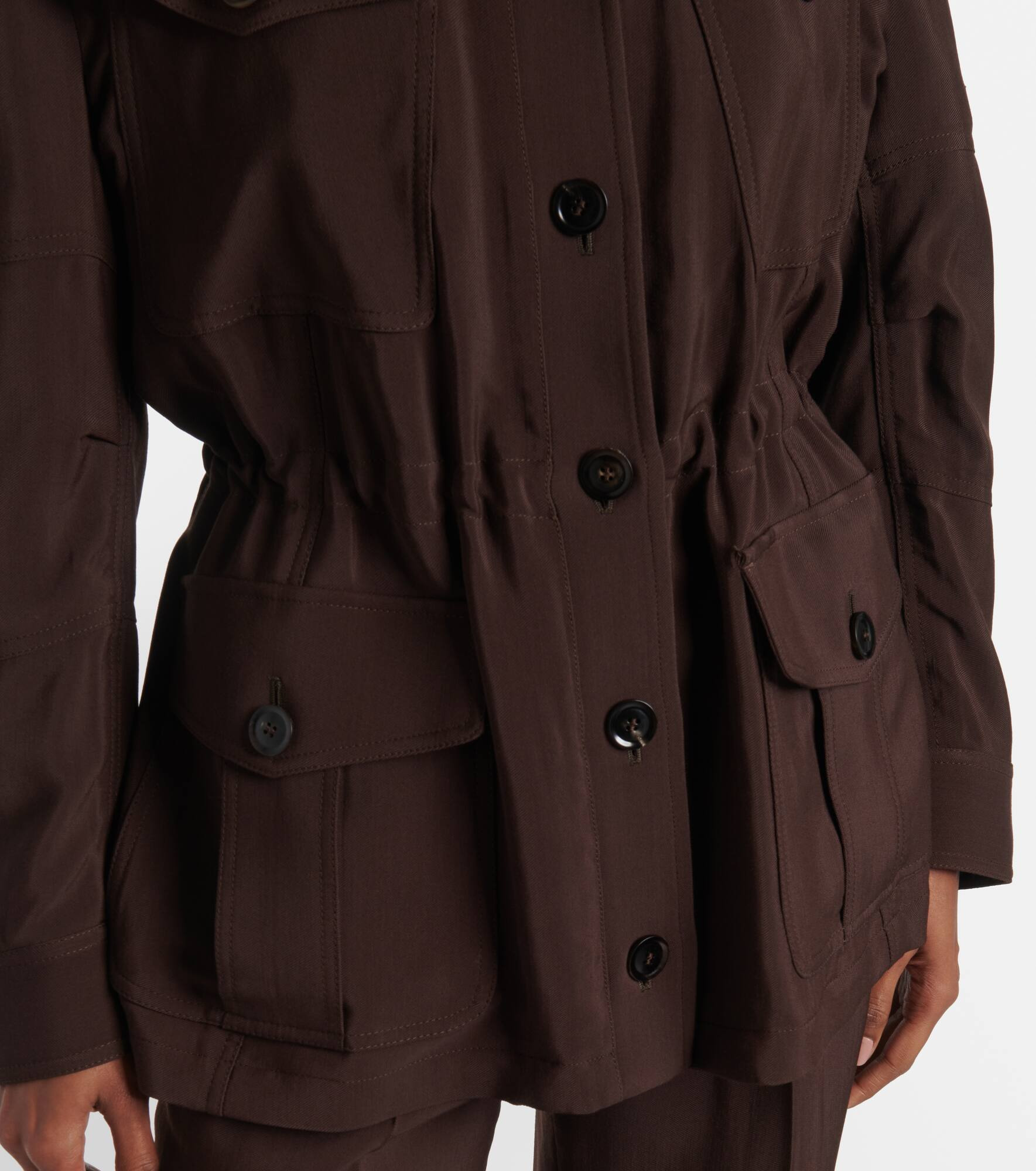 Leather-trimmed field jacket - 6