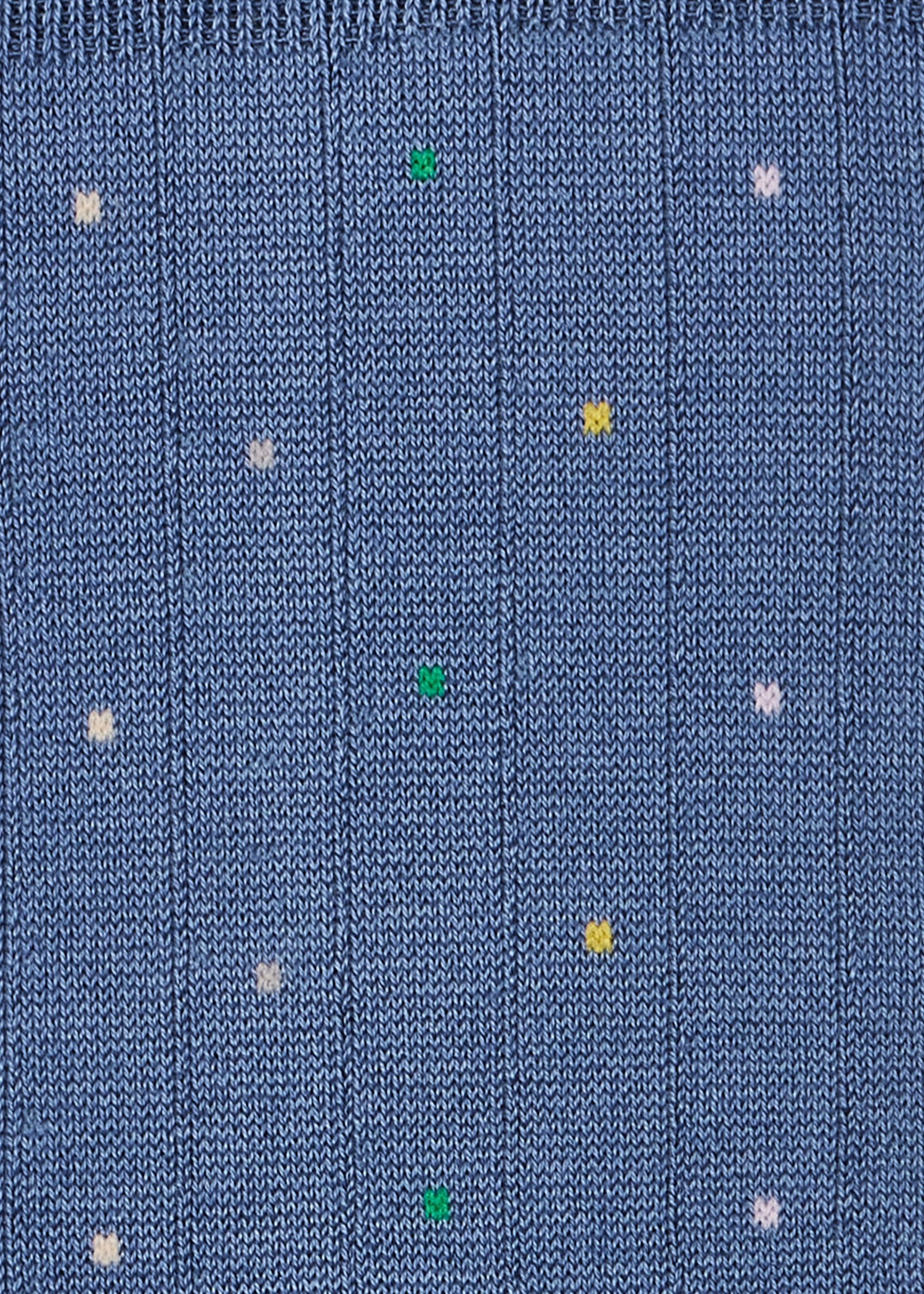 Blue Cotton-Blend Multi Colour Polka Dot Socks - 2