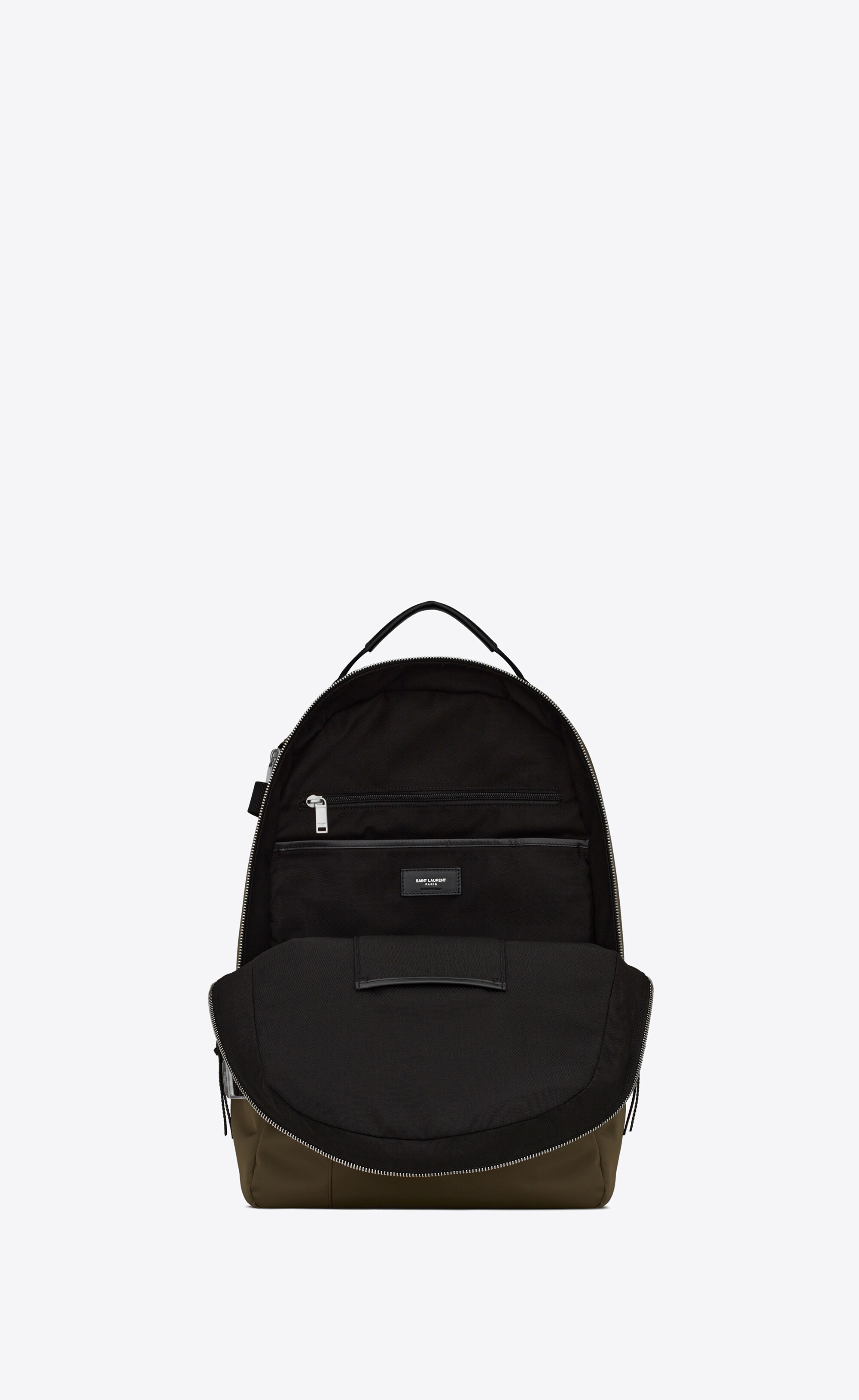 city trekking backpack in nylon and leather - 4