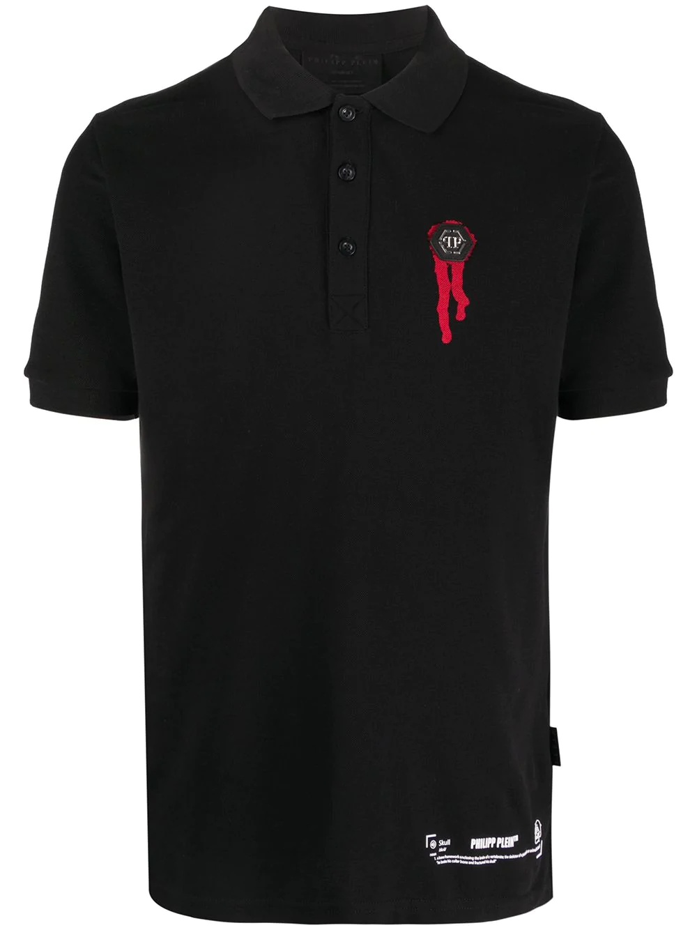 skull-print polo shirt - 1