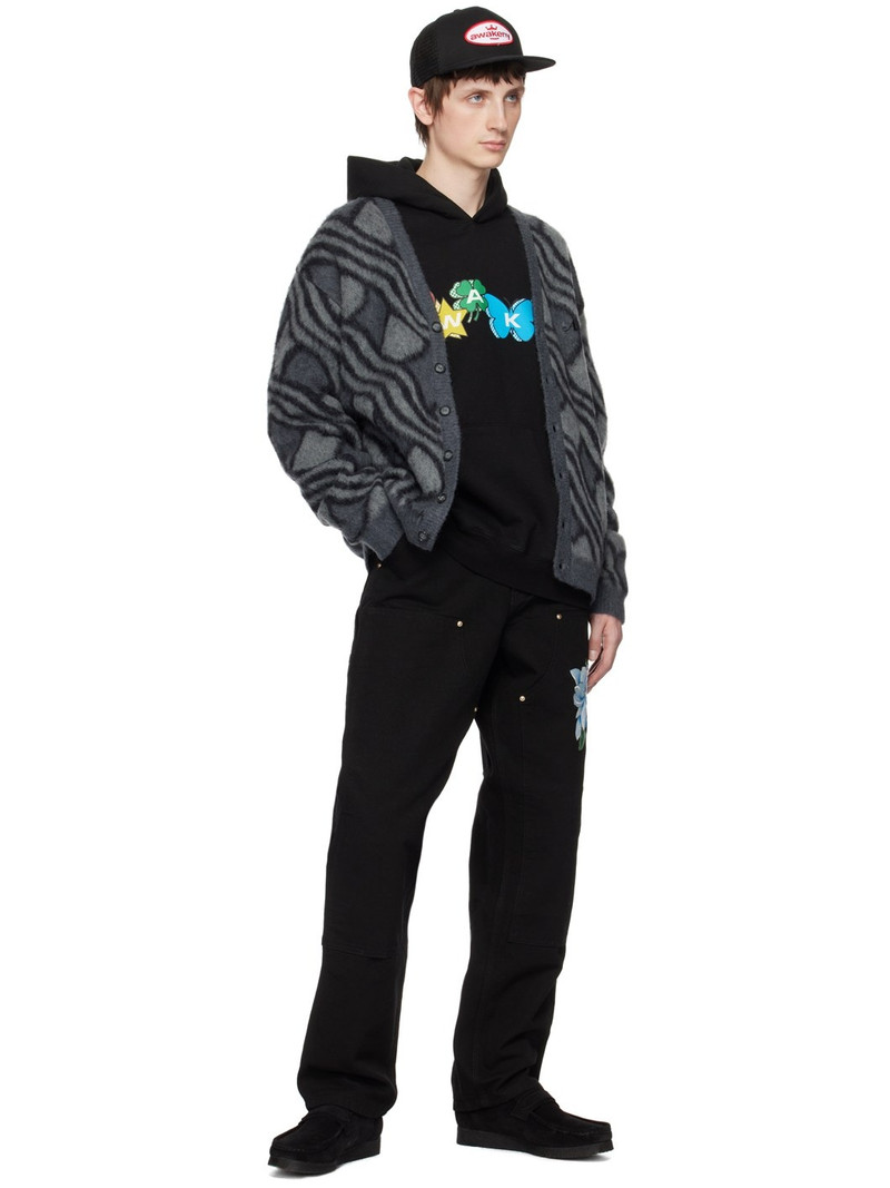 AWAKE NY Gray Wavy Cardigan outlook