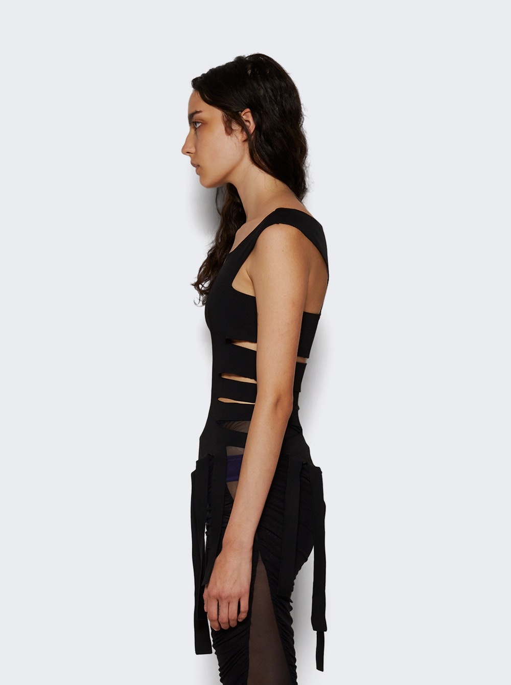 Bandage Knitted Top Black - 4