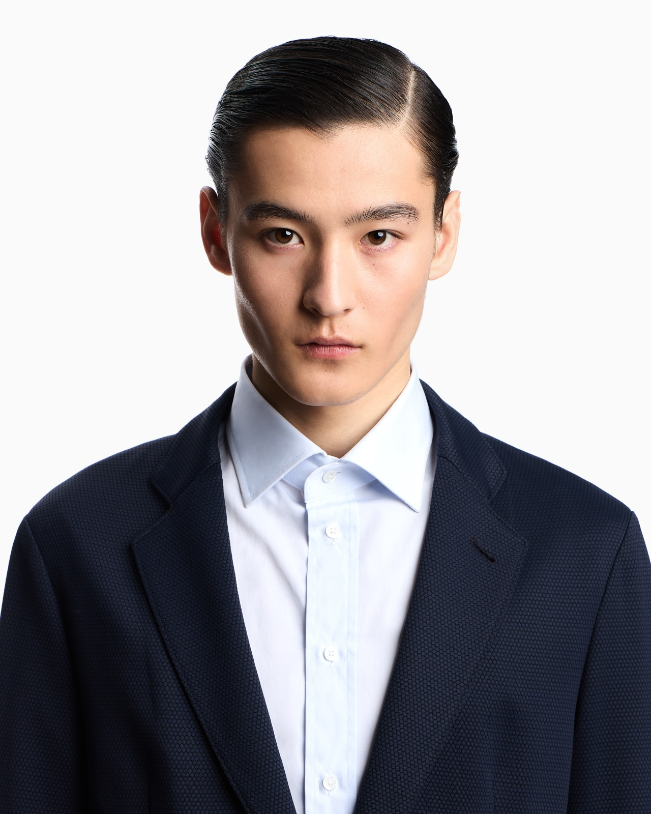 SINGLE-BREASTED JACKET IN STRETCH PIQUÉ TECHNICAL JERSEY - 5