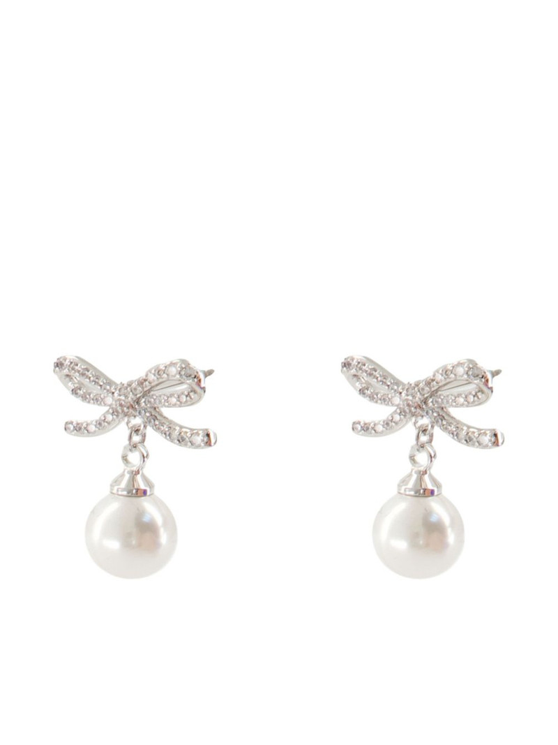 self-portrait bow-detail earrings outlook