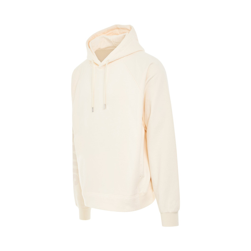 JACQUEMUS Typo Logo Hoodie in Light Beige outlook
