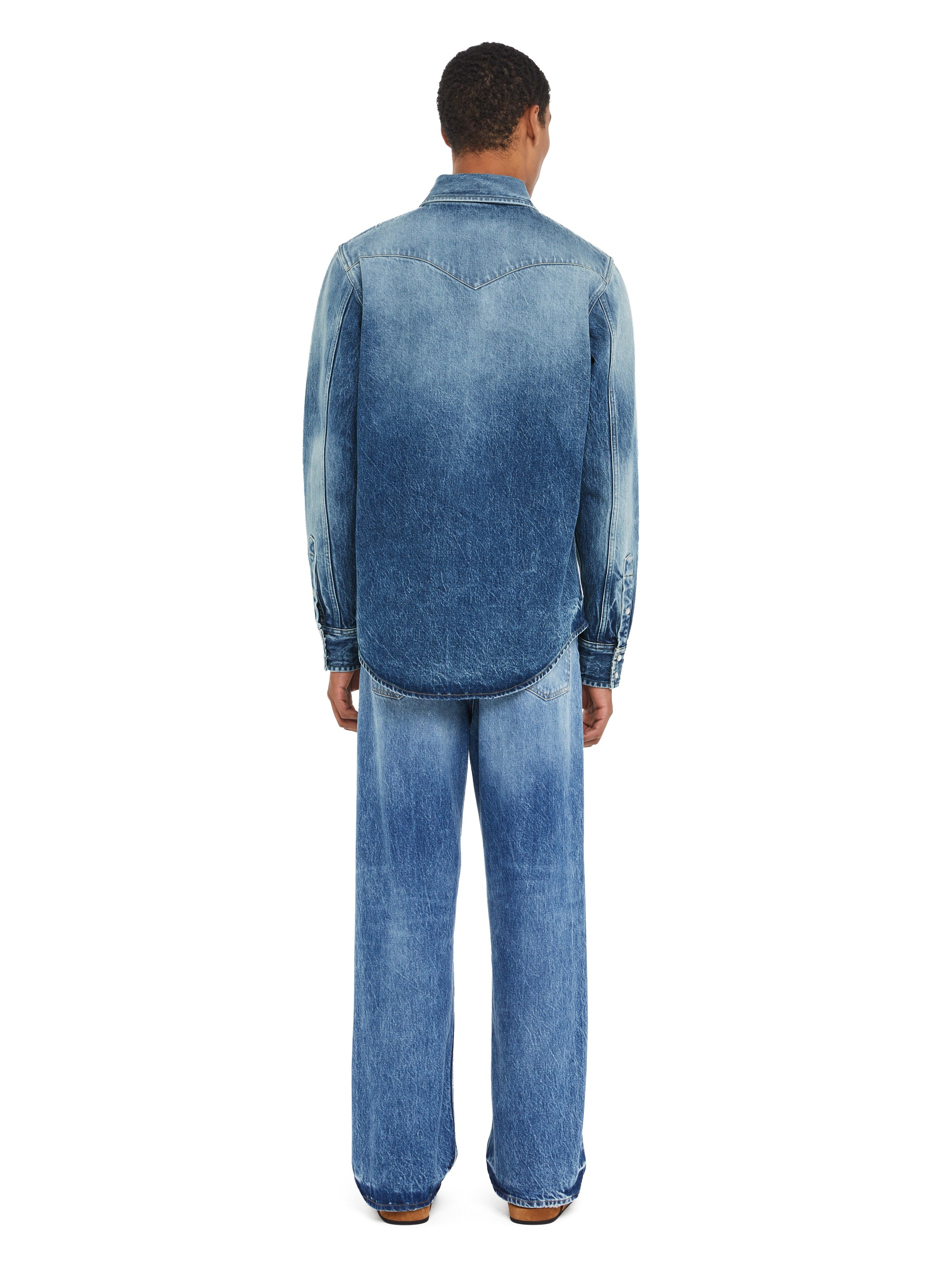 Medium Wash Denim Shirt - 6