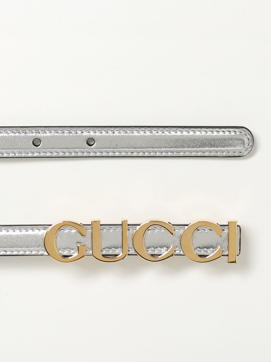 ベルト GUCCI Woman Belt Silver 7516021LD0G 8106 Gucci Belt Woman Silver Woman | ModeSens