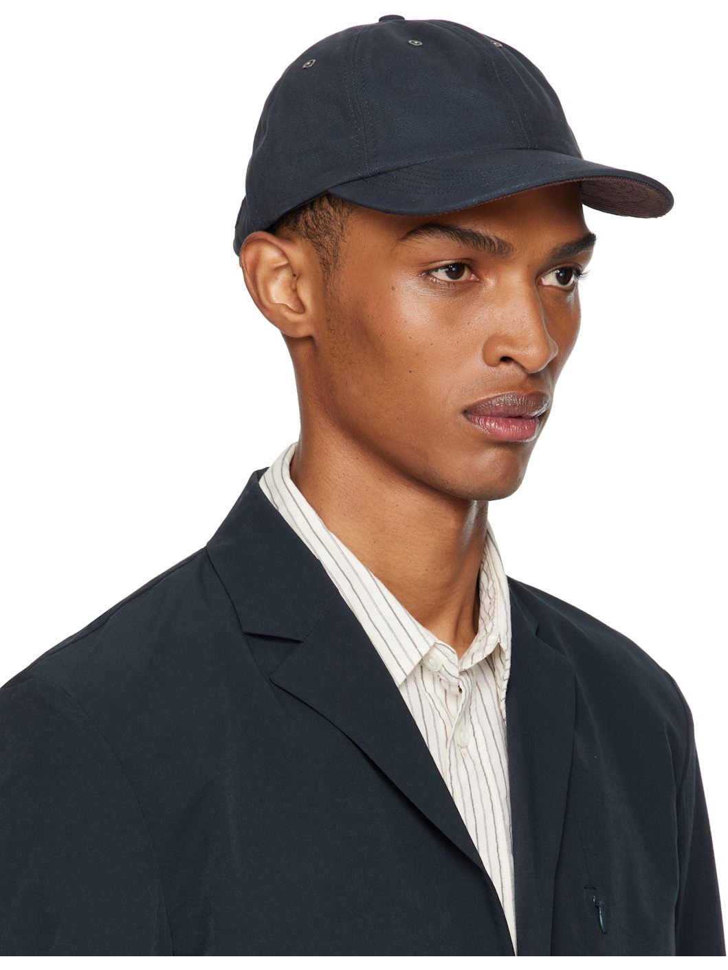 Navy Canvas 6-Panel Cap - 2