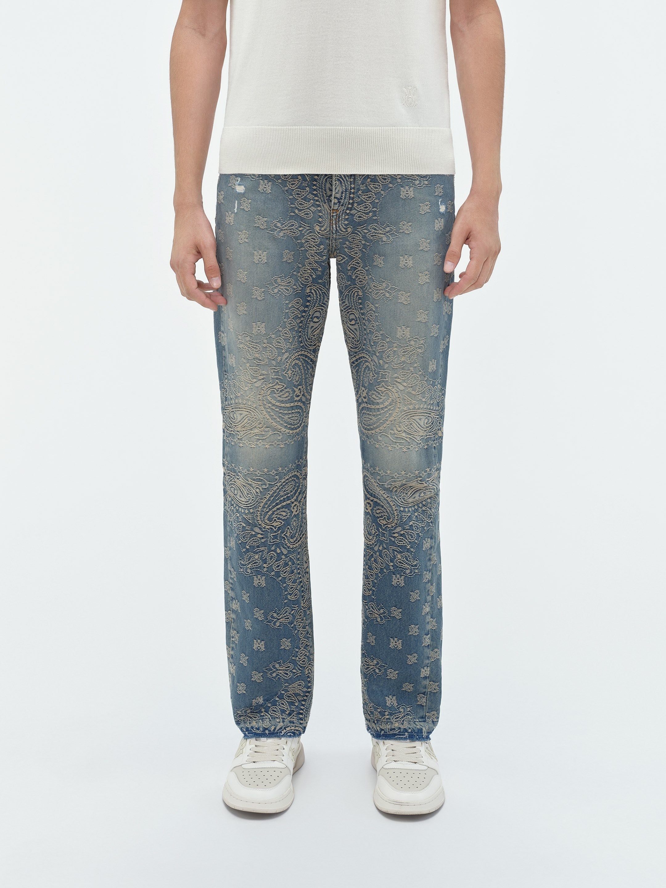 BANDANA JACQUARD STRAIGHT JEAN - 3