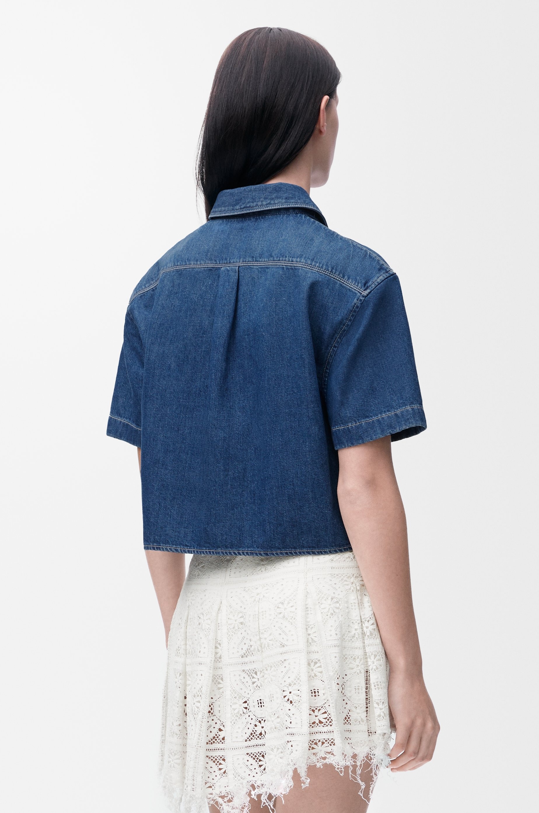 Short sleeve shirt in denim - 4