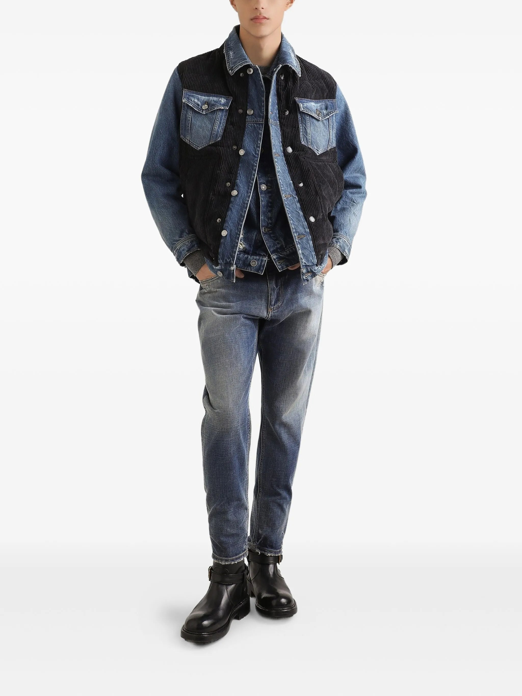 Dolce &amp; Gabbana Faded-effect Logo-plaque Jeans - 4