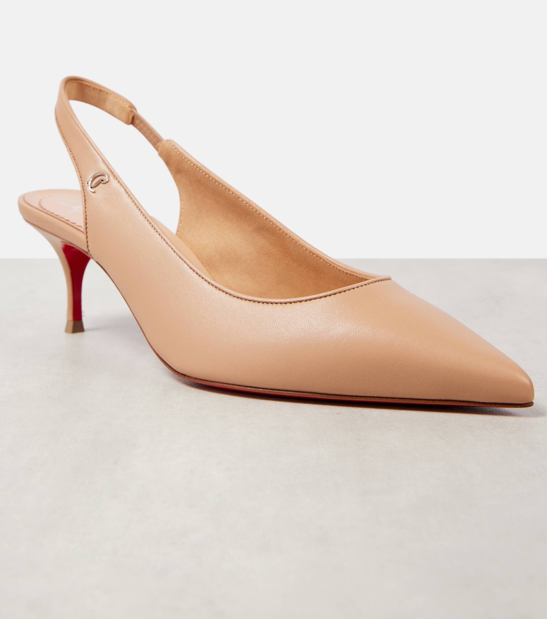 Sporty Kate Sling 55 leather slingback pumps - 6
