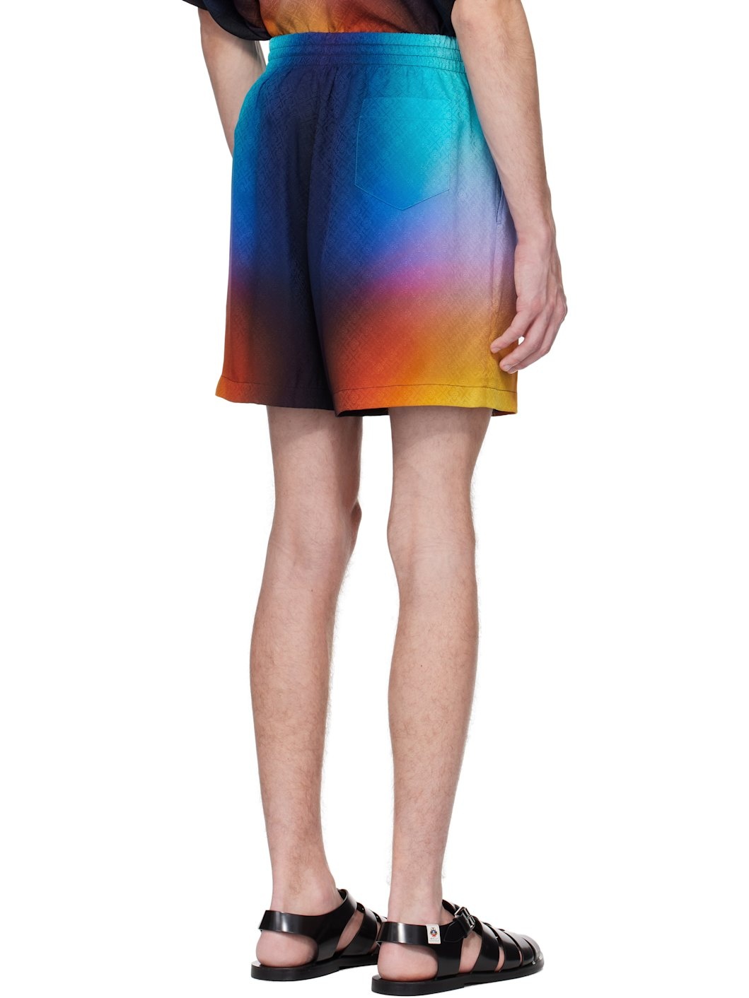 Multicolor Gradient Silk Shorts - 3