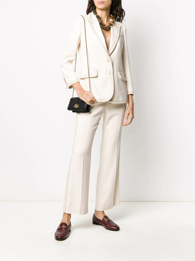 GUCCI braided trim single-breasted blazer outlook