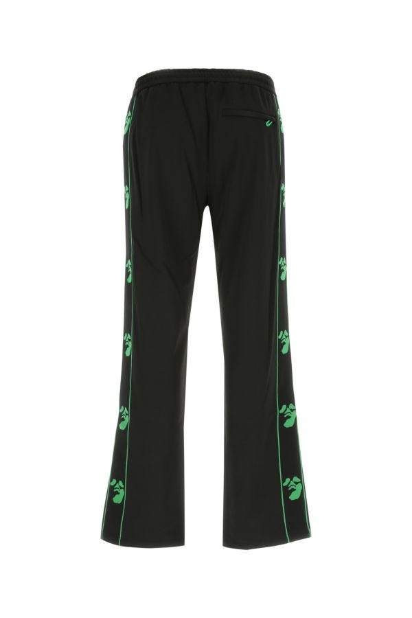 Off White Man Black Stretch Nylon Blend Joggers - 2