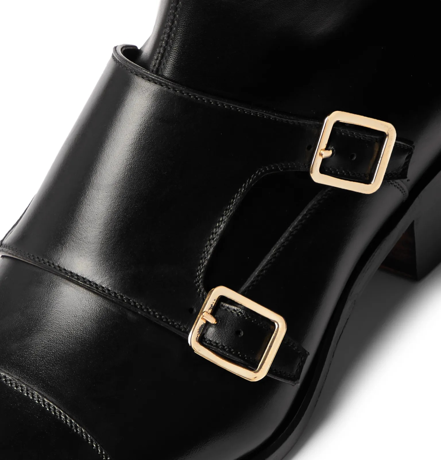 Leather Monk-Strap Boots - 6