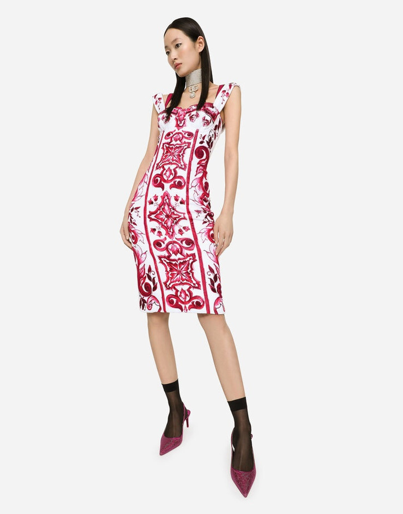 Majolica-print terrycloth midi dress 5