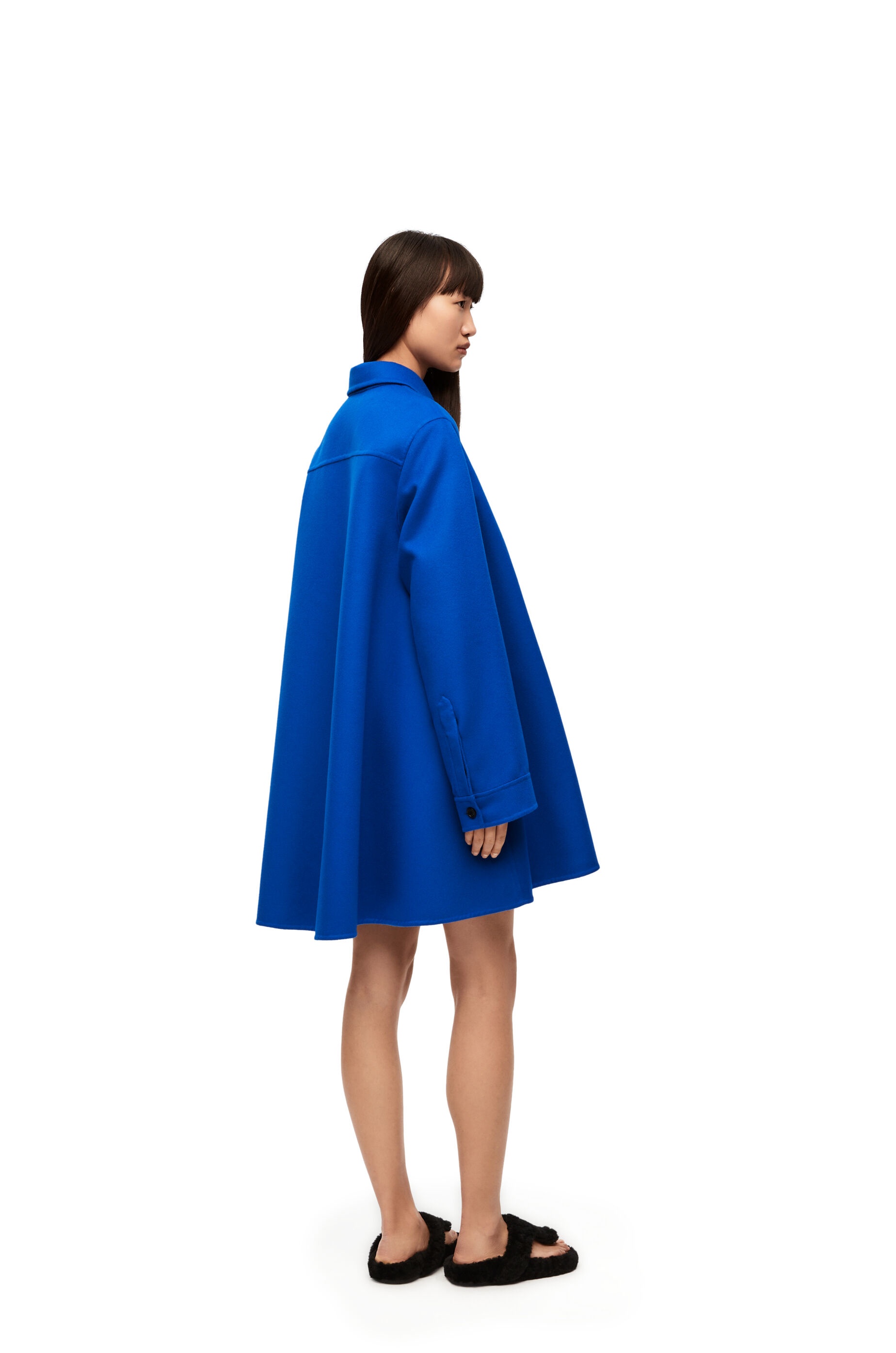 Trapeze coat in wool and cashmere - 4